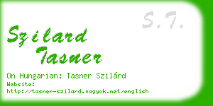 szilard tasner business card